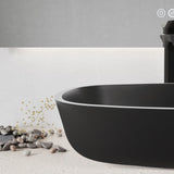 ANZZI LS-AZ913MB Ariadne Rectangle Glass Vessel Bathroom Sink with Matte Black Finish