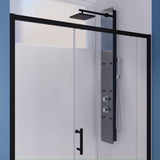 ANZZI SD-AZ052-02MB Halberd 60" x 72" Framed Shower Door in Matte Black