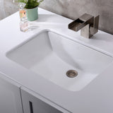 ANZZI LS-AZ107 Pegasus Series 21" Ceramic Undermount Sink Basin in White