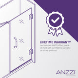 ANZZI SD05301BN-3060R 5 ft. Bathtub in White with 34" x 58" Frameless Tub Door in Brushed Nickel