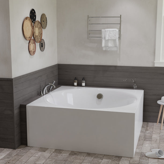 ANZZI FT-AZ599 Abyss 59" Freestanding Bathtub in White
