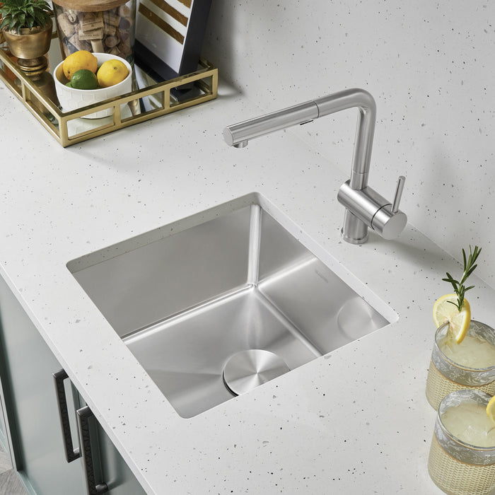 Blanco 443144 Quatrus R15 17" Undermount Stainless Steel Bar Sink