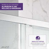 ANZZI SD-AZ052-01CH Halberd 48" x 72" Framed Shower Door in Polished Chrome