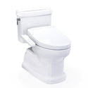 TOTO Washlet+ Eco Guinevere Elongated 1.28 GPF Universal Height Toilet with S2 Bidet Seat, Cotton White - MW9743346CEFG#01