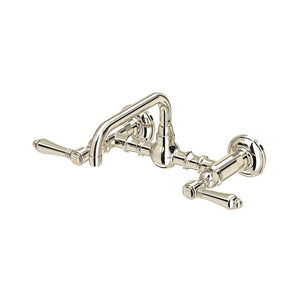 House of Rohl A1423LMPN-2 Acqui Wall Mount Bridge Bathroom Faucet