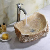 ANZZI LS-AZ8171 Daniil Vessel Sink in Dark Honey Onyx