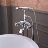 ANZZI FS-AZ0052CH Tugela 3-Handle Claw Foot Tub Faucet with Hand Shower in Polished Chrome