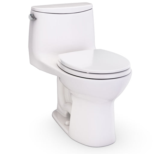 TOTO UltraMax One-Piece Round 1.28 GPF Universal Height Toilet with CEFIONTECT and SS113 SoftClose Seat, Sedona Beige - MS603113CEFG#12