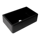 ALFI Brand AB33FARM-BLA Black 33" Granite Composite Single Bowl Drop-in Farm Sink