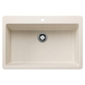 Blanco 443201 Liven SILGRANIT 33" Super Single Dual Mount Kitchen Sink - Soft White