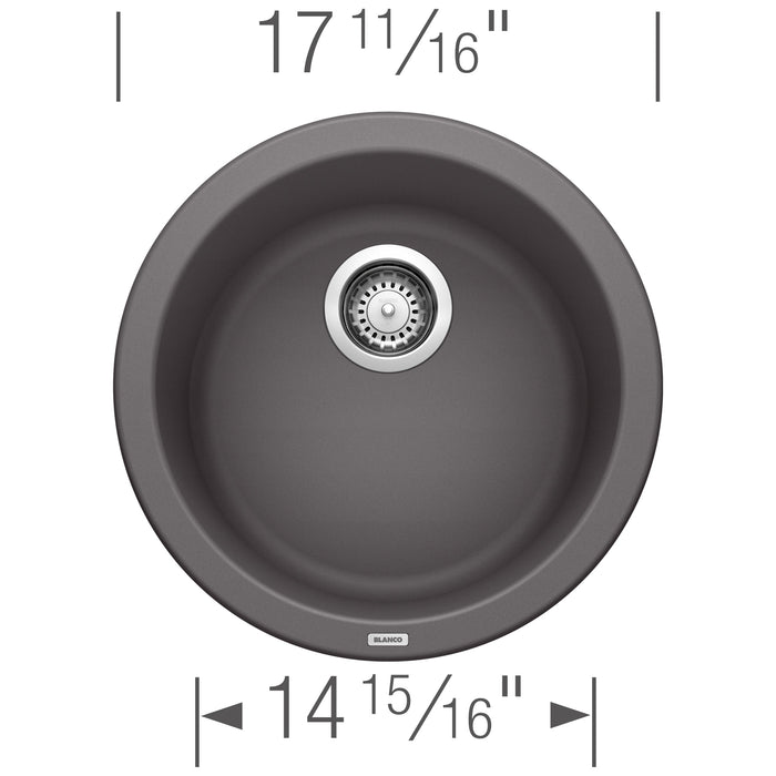 Blanco 518911 Rondo SILGRANIT 18" Dual Mount Bar Sink - Cinder
