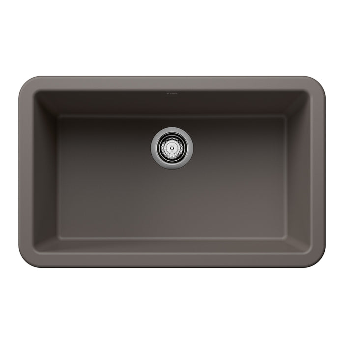 Blanco 443113 Ikon SILGRANIT 30" Single Bowl Apron-Front Farmhouse Sink - Volcano Gray