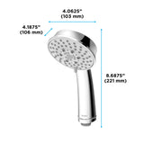 TOTO TBW03003U4#CP Left Series 1.75 GPM Multifunction 4" Classic Handshower, Polished Chrome