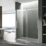 ANZZI SD-FRLS05902CH Stellar Series 60" x 76" Frameless Sliding Shower Door with Handle in Chrome