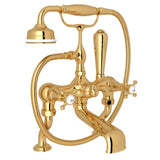 Rohl U.3001X/1-EG Perrin and Rowe Georgian Era Exposed Deck Mount Tub Filler with Handshower