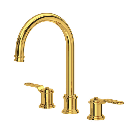 House of Rohl U.AR08D3HTULB Armstrong Widespread Bathroom Faucet with C-Spout