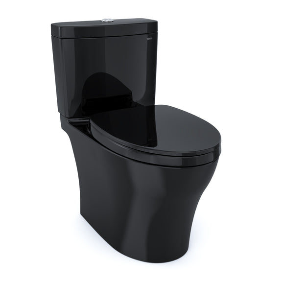 TOTO Aquia IV Two-Piece Elongated Dual Flush 1.28 and 0.9 GPF Universal Height Toilet, WASHLET+ Ready, Ebony - MS446124CEMFN#51
