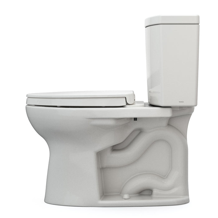 TOTO MS454124CUFG#11 Drake II 1G Elongated Universal Height Toilet with SoftClose Seat, Colonial White