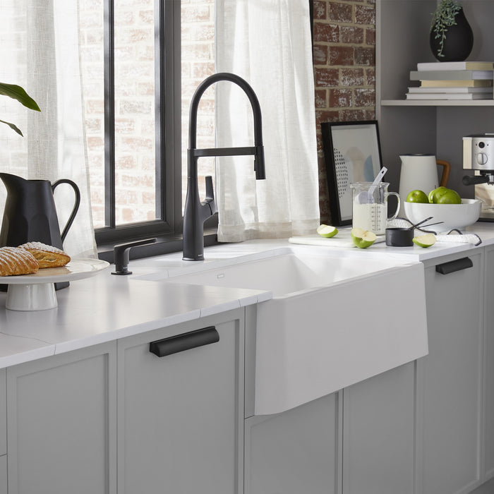 Blanco 401899 Ikon SILGRANIT 33" Single Bowl Apron-Front Farmhouse Sink - White