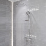 ANZZI SH-AZ101CH Heavy Rainfall Stainless Steel Shower Bar with Hand Sprayer in Polished Chrome