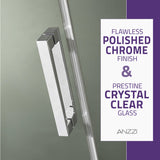 ANZZI SD-FRLS05701CH Rhodes Series 48" x 76" Frameless Sliding Shower Door with Handle in Chrome