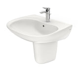 TOTO LHT242G#11 Prominence Oval Wall-Mount Bathroom Sink with Shroud for Single Hole Faucets, Colonial White