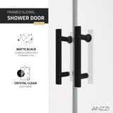 ANZZI SD-AZ15-01MB Enchant 70" x 60.4" Framed Sliding Shower Door in Matte Black