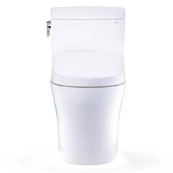 TOTO MW4363446CEMFGN#01 Washlet+ Aquia IV Cube Elongated Dual Flush Universal Height Toilet with S5 Bidet Seat