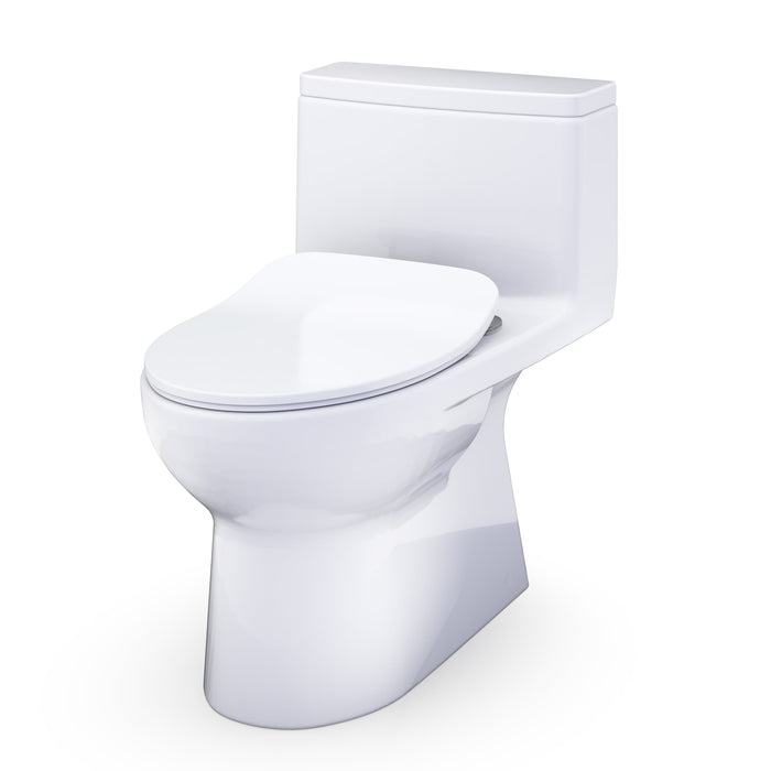 TOTO MS672234CEFG#01 Redington One-Piece Elongated 1.28 GPF Universal Height Toilet with Slim Seat