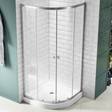 ANZZI SD-AZ050-01BN Mare 35" x 76" Framed Shower Enclosure in Brushed Nickel