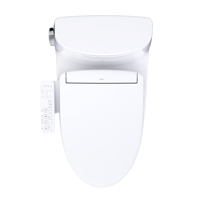 TOTO MW6083346CEFG#01 UltraMax WASHLET+ S2 One-Piece Elongated 1.28 GPF Universal Height Toilet in Cotton White