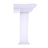 TOTO LPT780#01 Clayton Rectangular Pedestal Bathroom Sink for Single Hole Faucets, Cotton White