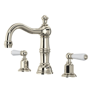 Rohl U.3720L-PN-2 Perrin and Rowe Edwardian Column Spout Widespread Bathroom Faucet