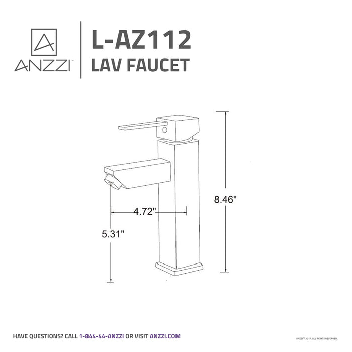ANZZI L-AZ112ORB Pygmy Single Hole Single Handle Bathroom Faucet in Oil Rubbed Bronze