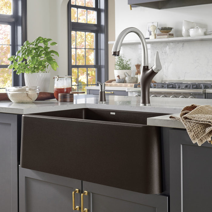 Blanco 401896 Ikon SILGRANIT 33" Single Bowl Apron-Front Farmhouse Sink - Cafe