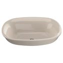 TOTO Maris Oval Semi-Recessed Vessel Bathroom Sink with CeFiONtect, Bone - LT480G#03
