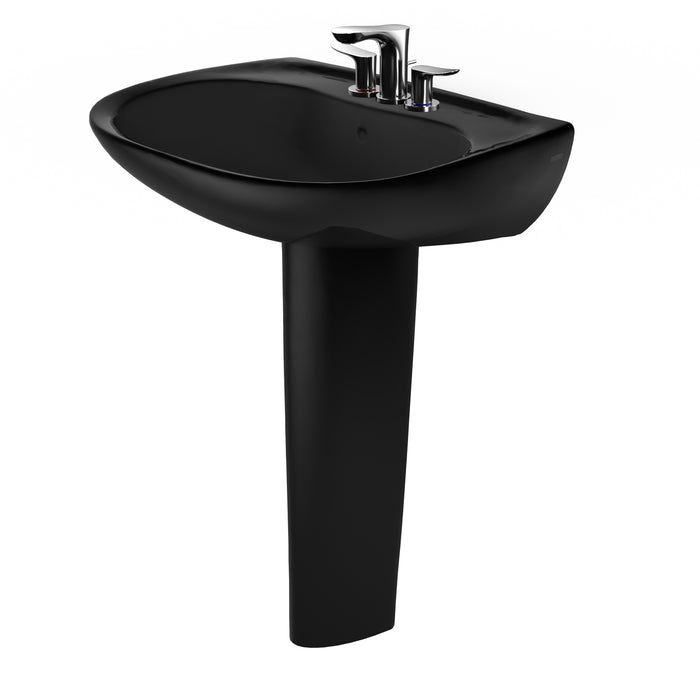TOTO LPT242.4#51 Prominence Oval Basin Pedestal Bathroom Sink for 4 inch Center Faucets, Ebony