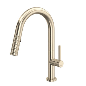 House of Rohl TE65D1LMSTN Tenerife Pull-Down Bar and Food Prep Kitchen Faucet with C-Spout