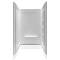 Rose 48 in. x 36 in. x 74 in. 3-piece DIY Friendly Alcove Shower Surround in White