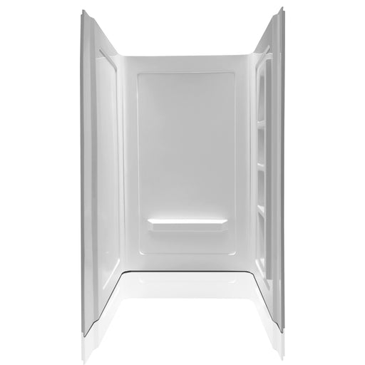 Rose 48 in. x 36 in. x 74 in. 3-piece DIY Friendly Alcove Shower Surround in White