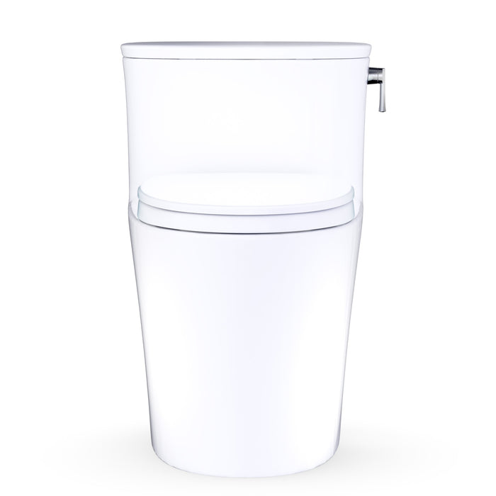 TOTO MS686124CEFRG#01 Aurora Elongated 1.28 GPF Universal Height Toilet with Right-Hand Trip Lever and Seat