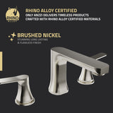 ANZZI L-AZ902BN 2-Handle 3-Hole 8" Widespread Bathroom Faucet With Pop-up Drain in Brushed Nickel