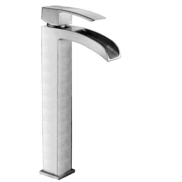 Key Series Single Hole Single-Handle Vessel Bathroom Faucet in Brushed Nickel