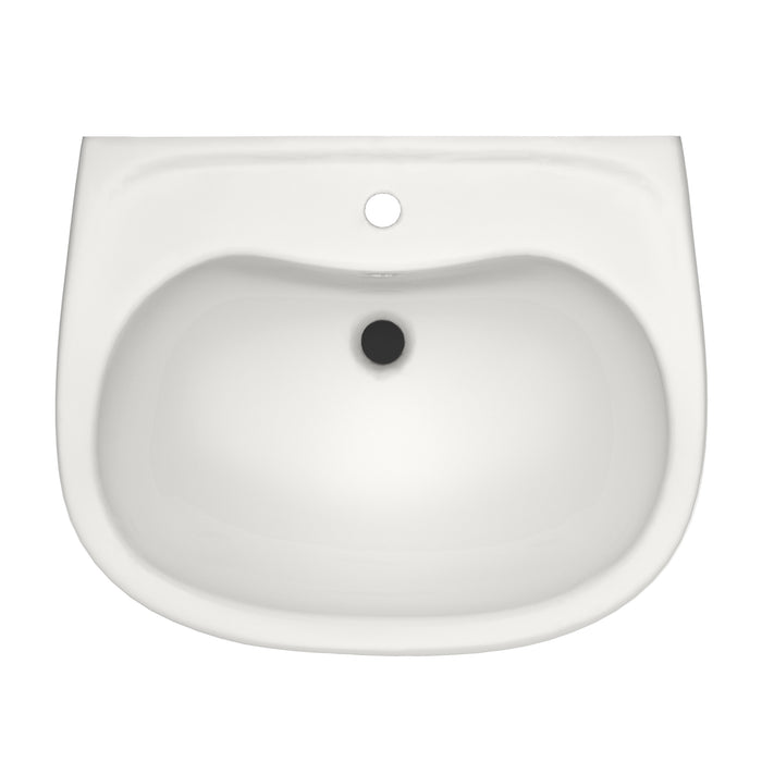 TOTO LPT241G#11 Supreme Oval Basin Pedestal Bathroom Sink for Single Hole Faucets, Colonial White