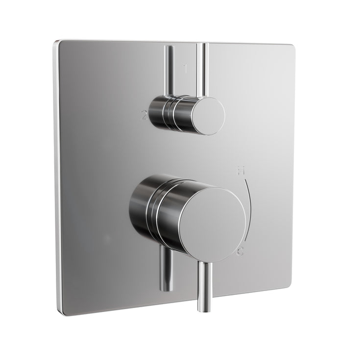 TOTO Square Pressure Balance Valve with Diverter Trim, Polished Chrome - TBV02802U#CP