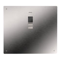 TOTO ECOPOWER touchless 1.0 GPF concealed toilet flushometer valve in Stainless Steel finish features 14x12 cover plate and ADA-compliant height.