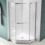 ANZZI SD-AZ056-01CH Castle Series 49" x 72" Semi-Frameless Shower Door in Polished Chrome