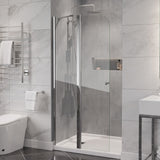 ANZZI Romance 72-in. x 33.5-in. Frameless Swinging Shower Door in Chrome