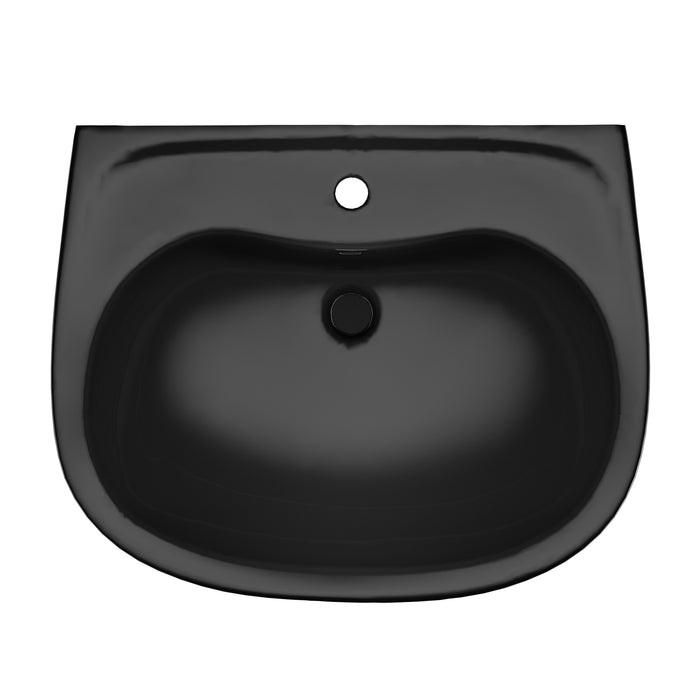 TOTO LPT241#51 Supreme Oval Pedestal Bathroom Sink for Single Hole Faucets, Ebony