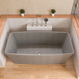 ALFI Brand ABCO71TUB 71" Solid Concrete Rectangular Freestanding Bathtub